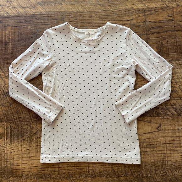 Matilda Jane Homeroom Sack Lunch Polka Dot Tee size 6 - Picture 1 of 6
